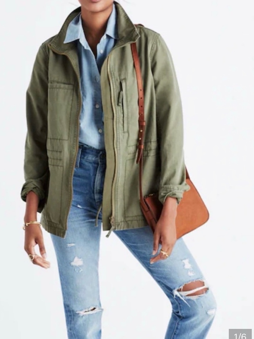 Madewell Olive Green Utility Jacket Women’s XS Military Style